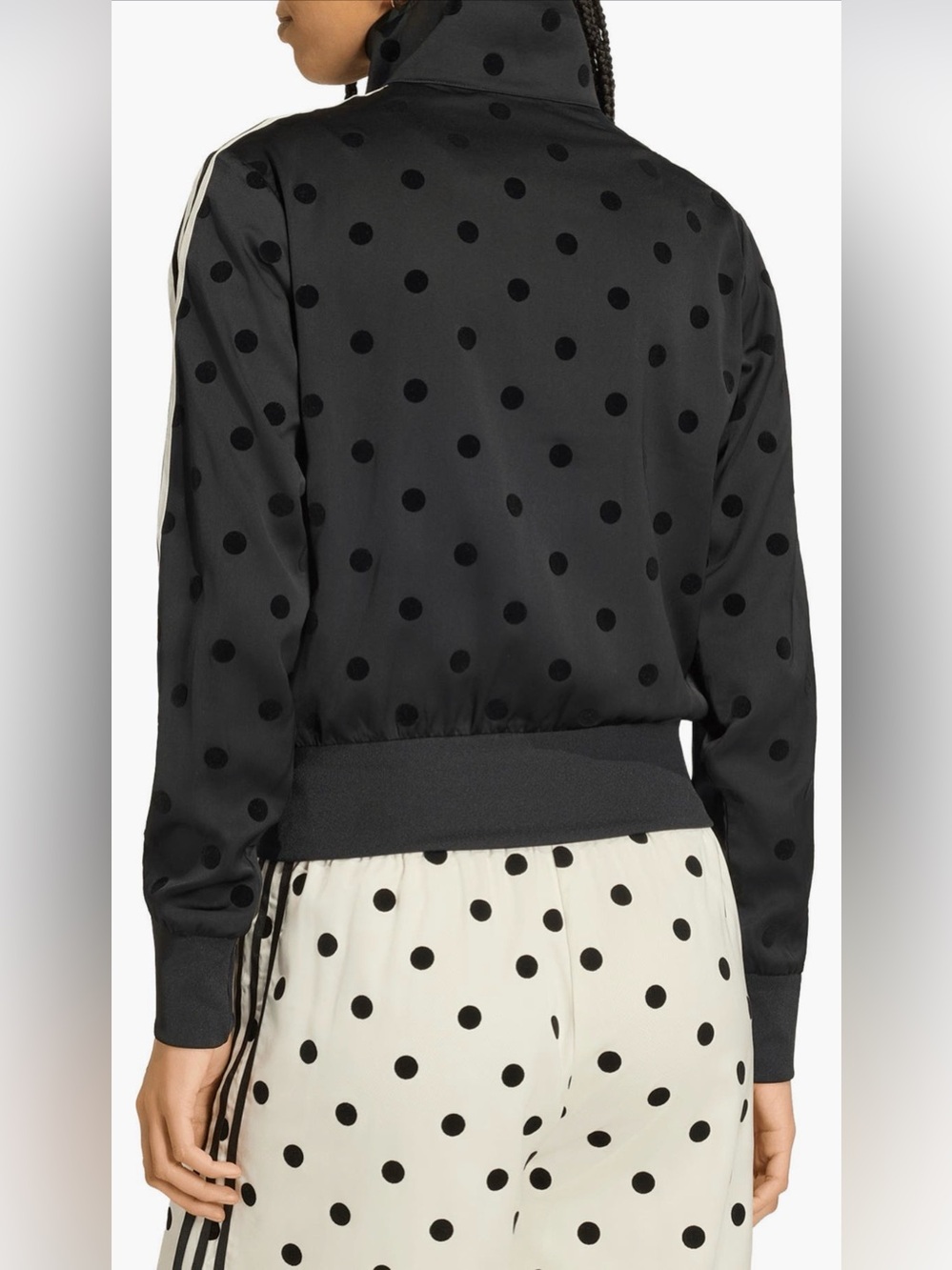 ADIDAS NWT SATIN POLKA DOTS TT TRACK TOP JACKET - Picture 3 of 7